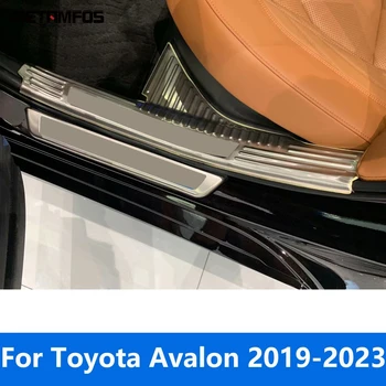 Накладка Порога Дверного Порога Для Toyota Avalon 2019-2022 2023 Нержавеющая Сталь Защита От Потертостей Наклейка Протектор Аксессуары Для Укладки Автомобилей
