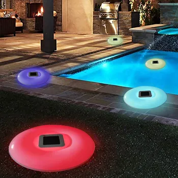 Светящийся диско-шар для плавательного бассейна, водонепроницаемая светодиодная солнечная энергия, многоцветный для наружного сада, уникального украшения двора