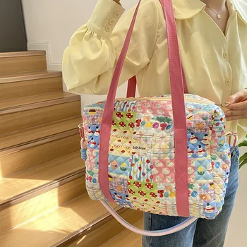 Youda Новый стиль, модная хлопковая сумка для мамы через плечо с красочным рисунком, многофункциональная сумка, сумки для покупок большой емкости