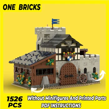 Строительные блоки Moc, модель древнего века, Технические кирпичи Falcon Stable, сборка своими руками, строительные игрушки для детей, праздничные подарки.