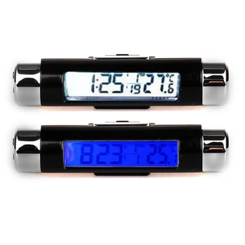 Портативные автомобильные цифровые ЖК-часы 3в1/Температура, отображение даты, электронные часы, термометр, автомобильные цифровые часы времени R2LC