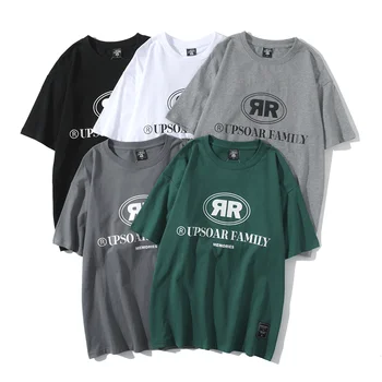 Свободная мужская футболка BF Street с коротким рукавом, свободная пара, Подкладка из футболки с коротким рукавом