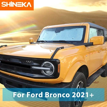 SHINEKA, 8 ШТ., Солнцезащитный козырек на лобовое стекло спереди и сзади, защита от ультрафиолета, автомобильные аксессуары для Ford Bronco 2021 2022