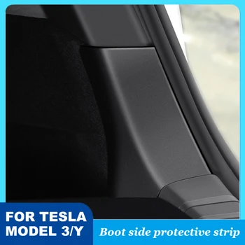 Для Tesla Model Y Накладка на порог багажника Защита багажника ABS Боковая планка FenderTrunk Full Surround Аксессуары Modely Защитное стекание