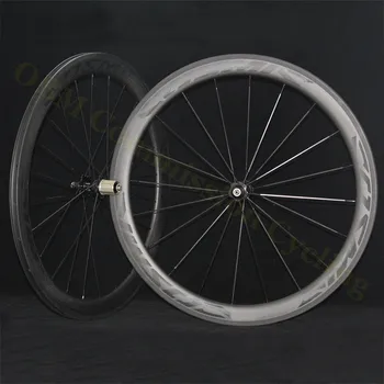 Наклейки с логотипом Carbon Wheel set Road-Bike 700C U-Образный Велосипед Глубиной 50 мм 38 мм 45 мм с Решающим Бескамерным Ободом