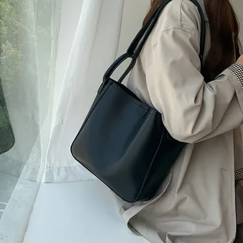 Женские сумки Через плечо В корейском стиле Большой Емкости, Элегантная Композитная сумка для Подмышек, Хозяйственная сумка Из Искусственной Кожи, женская сумка-ведро