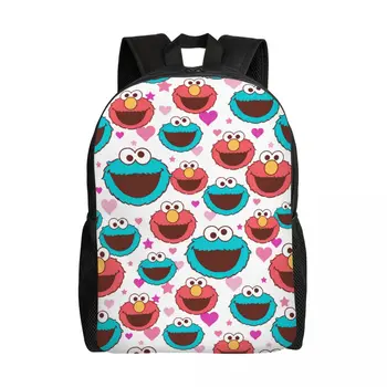 Улица Сезам, Мир, любовь, Рюкзаки для мужчин, женщин, школьников, студентов, Сумка для книг Подходит для 15-дюймового ноутбука, сумки Elmo Cookie Monster