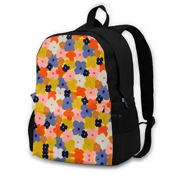 Модный рюкзак Flower Pop большой емкости, дорожные сумки для ноутбука, Popart Popartist, Popartstyle, Уорхол, узор 60-Х 70-Х, яркий