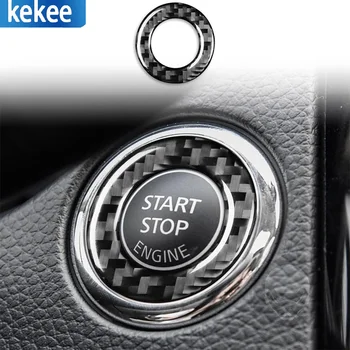 Для Nissan X-Trail 2013-2021 Наклейка из углеродного волокна Для запуска двигателя автомобиля, кнопка зажигания, декоративная наклейка для аксессуаров в интерьере