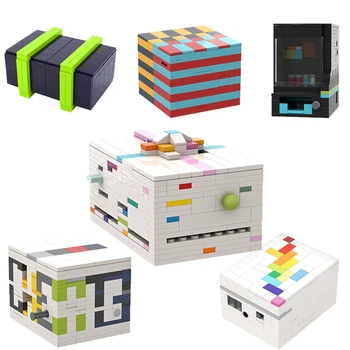 Коробка для расшифровки интеллекта, набор цветных строительных блоков, Кубик-головоломка, футляр для конфет, Волшебная модель, кирпичи, игрушки, MOC, подарки для детей