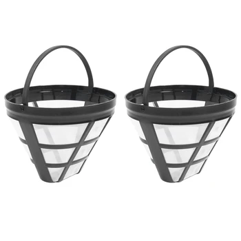 2 упаковки № 4 Многоразовый фильтр-корзина для кофеварки Ninja Filters, подходит для большинства кофемашин с капельной подачей в корзине на 8-12 чашек
