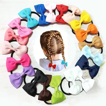 Детские головные уборы с цветочным бантом для девочек, Эластичное кольцо для волос, Резинки, Резинки для волос, Плетение из веревки, Аксессуары для волос для детей