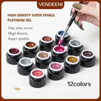 Vendeeni 12 Цветов Металлический Гель-лак для ногтей с блестками, Красочная роспись, рисунок, гель-лак для УФ-замачивания, лак для маникюра