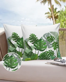 Тропические растения, Монстера, Пальмовые листья, водонепроницаемая наволочка, украшение для домашнего офиса, наволочка для кресла, дивана, наволочка