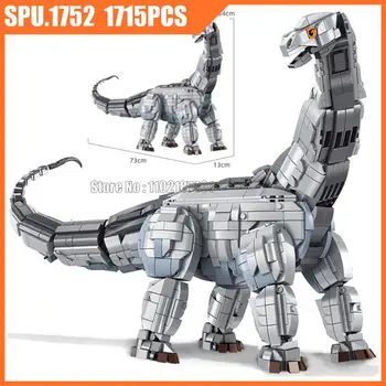 611006 1715шт динозавр юрского периода бронтозавр строительные блоки игрушечный кирпич