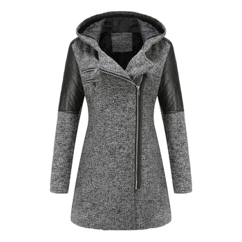 Женские стеганые пальто, утепленная хлопковая теплая куртка, теплая верхняя одежда, парка с капюшоном, зимнее пальто для женщин