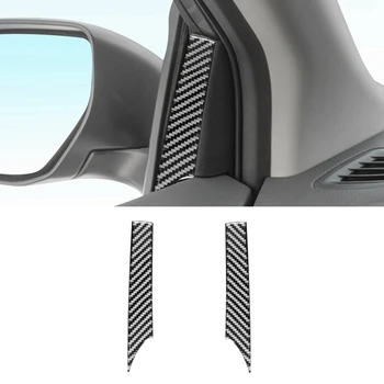 Декоративная наклейка на внутреннюю стойку автомобиля из углеродного волокна для Nissan Sentra Sylphy 2016-2019