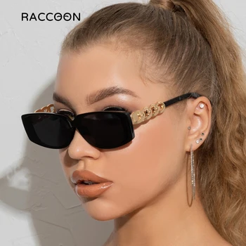 Леопардовые маленькие прямоугольные солнцезащитные очки, женские квадратные солнцезащитные очки в оправе из сплава с заклепками в стиле панк, квадратные солнцезащитные очки, винтажные пляжные очки UV400 оттенков