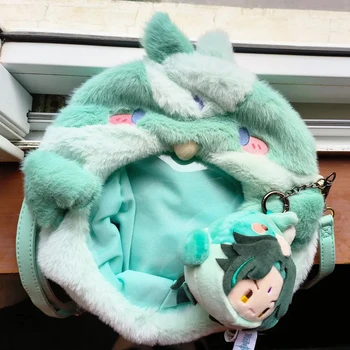 Мода Genshin Impact Прозрачная сумка через плечо в форме кошки Xiao Birds Scaramouche для куклы 20 см, мягкие игрушки из хлопка, аксессуары