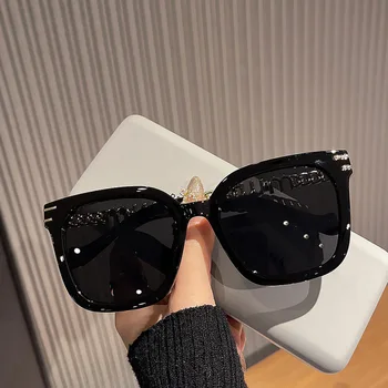 Модные солнцезащитные очки Женские Европейские и американские тенденции Солнцезащитные очки в большой оправе Квадратные Мужские Очки для вождения