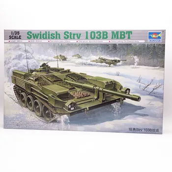 Сборный танк Trumpeter Модель 1/35 шведского основного боевого танка Strv103B Всемирно известная машина