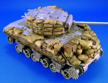 Неокрашенный комплект 1/35 Sherman M4A3 комплект брони из мешка с песком не включает фигурку танка, историческую фигуру, модель набора из смолы