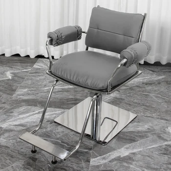 Скандинавское парикмахерское кресло из искусственной кожи для мебели салона Профессиональное парикмахерское кресло Легкое Роскошное Удобное парикмахерское кресло