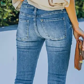 Женские расклешенные джинсы с низкой талией, Свободные Удобные джинсы для женщин, брюки 2022, эластичные Модные джинсовые брюки в стиле бойфренда, Брюки