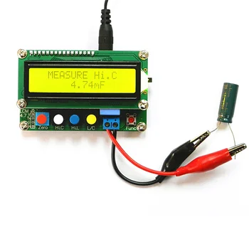 Цифровой измеритель емкости конденсатора, измеритель индуктивности, измеритель емкости L / C, ЖК-измеритель емкости, тестер интерфейса Mini USB с USB-кабелем