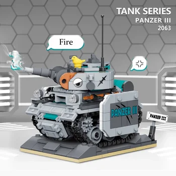 Строительные блоки WLtoys Micro Tank Mini KV-2 Военная обучающая игрушка, обучающая кирпичная модель, строительные игрушки для мальчиков, подарок для детей