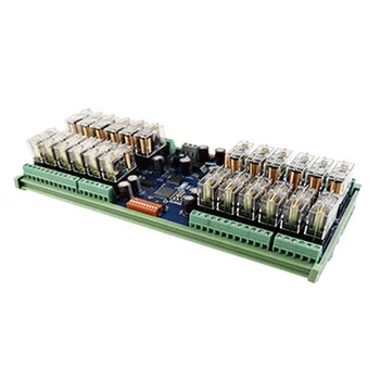 24-Канальный Коммуникационный Релейный модуль RS485 Протокол Modbus с удаленным модулем вывода адресного переключателя