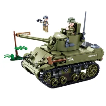 Строительный набор M5 Light Tank Blocks, Игрушки M5 Fast Tank Bricks, 334 шт.
