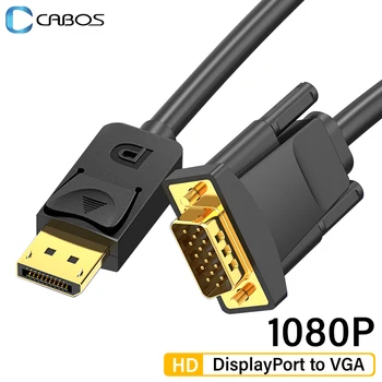 Адаптер 1080P Display Port to VGA Видео Аудио кабель Displayport to VGA для портативного компьютера телевизора монитора проектора DP to VGA