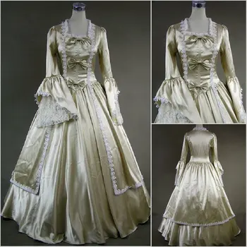Женское платье Марии-Антуанетты в викторианском стиле Рококо, средневековое платье королевы, Классическое винтажное бальное платье в готическом стиле, платье в стиле барокко, костюм принцессы