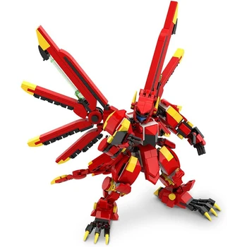 Наборы конструкторов Mecha Warrior, аниме-фигурка Red Phoenix Robots, детская игрушка, индивидуальный дизайн, строительные блоки для фигурки Rosefinch.