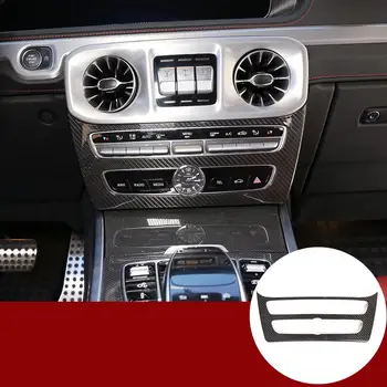Аксессуары для интерьера автомобиля Benz G Class W463 2019 2020 Отделка рамки кнопки режима центральной консоли из настоящего углеродного волокна