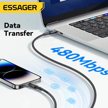 Зарядное устройство ESSAGER Data Line PD29W, Портативный кабель для синхронизации данных, Аксессуары для iPhone, iPad, кабель для мобильного телефона.
