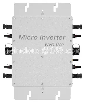 Солнечный Инвертор MPPT Micro Grid Tie мощностью 1200 Вт с IP65 Водонепроницаемым Входом 22-50 В постоянного тока До 110 В/120 В Переменного тока С Чистым Синусоидальным Инвертором WVC-1200W