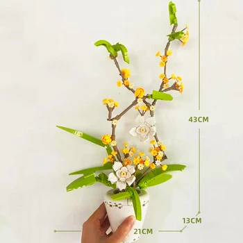 НОВИНКА НА СКЛАДЕ, коллекция Fragrans Creativity Flower Botanical, совместимая с 10289 строительными блоками, кирпичами, игрушками, подарками, LepinBlocks