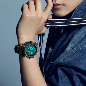 Роскошные мужские аналоговоцифровые военноспортивные светодиодные водонепроницаемые наручные часы Миниатюрные Компактные Цифровые часы для мужчин Reloj Hombre