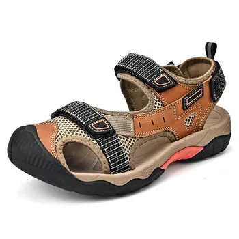 2023 Новые мужские летние сандалии, повседневная мужская обувь из дышащей сетки, Сандалии, легкая удобная уличная пляжная обувь, мужские сандалии