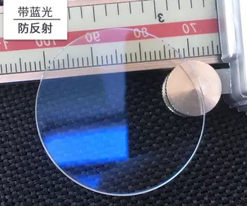 Однополостное выпуклое AR-стекло толщиной 1,2 мм с синим покрытием из минерального стекла от 28 мм до 38,5 мм