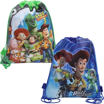 Подарочный пакет Disney Toy Story Для мальчиков и девочек, тематика Базза Лайтера, школьная сумка на шнурке, праздничные принадлежности