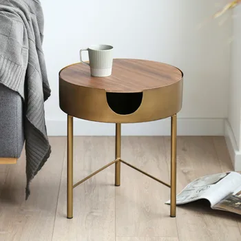 Современный Круглый стол для хранения чая и кофе в скандинавском стиле Простота Творческой Гостиной Угол спальни Небольшой Круглый Диван Приставной столик