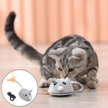 Умные игрушки для кошек, Интерактивная мышь с автоматическим зондированием, новинка, игрушка-тизер для кошек, самоиграющие мыши с USB-зарядкой, игрушки для кошек, котенок