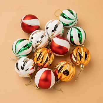 Рождественский шар 6 см, Набор рождественского реквизита, шар специальной формы, Расписанные нитками Украшения для окон Рождественской елки