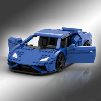 Строительный блок из мелких частиц MOC, классический спортивный автомобиль Super RWD, подарок мальчику на день рождения, сборка модели автомобиля, технология DIY, игрушка