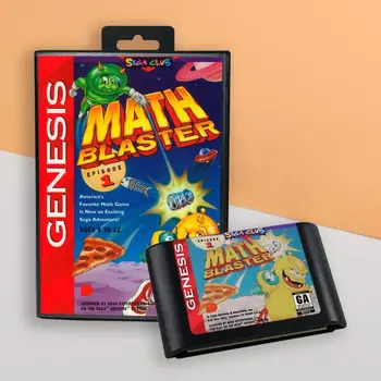 для Math Blaster Episode 1, обложка для США, 16-битный игровой картридж в стиле ретро для игровых консолей Sega Genesis Megadrive