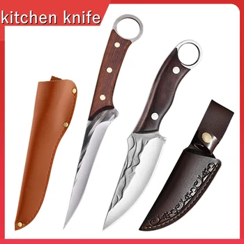Нож для разделки мяса из нержавеющей стали, нож для кемпинга, охотничий нож