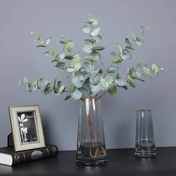 Искусственные листья эвкалипта Украшение дома Эвкалиптовая ваза Материал для цветочной композиции